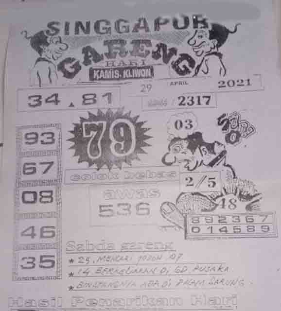 syair gareng sgp